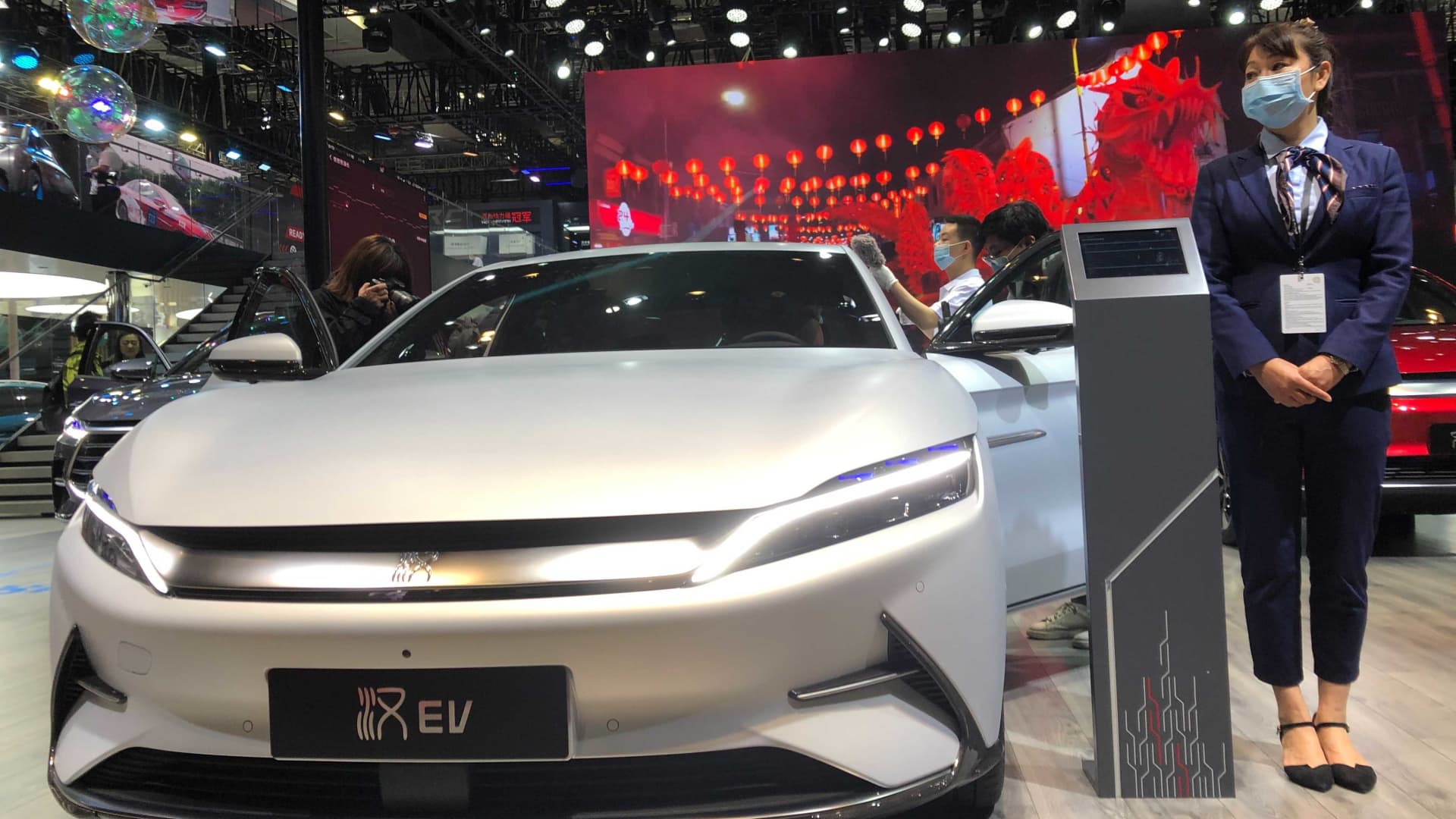 Chinese EV car maker BYD launches its Han sedan in the Middle East